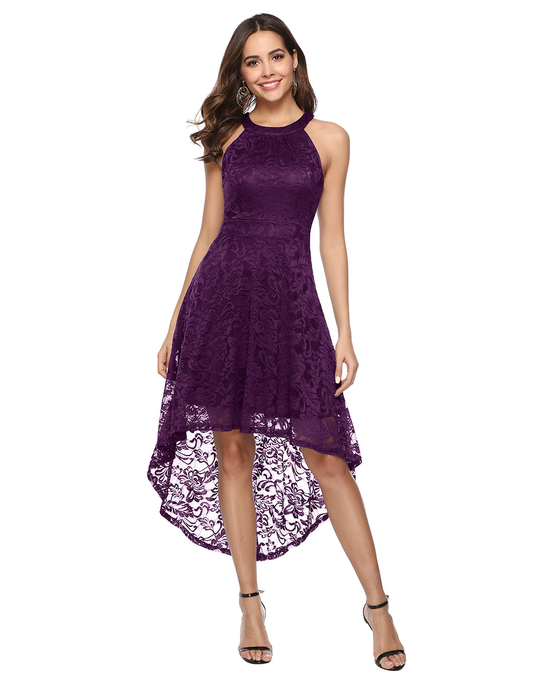 Beth High Low Swing Dress in Purple – Vintage Diva