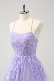 Cute Glitter Blue A Line Sequins Mini Dress with Appliques