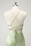 Glitter Green Spaghetti Straps Beaded Appliques Tight Corset Mini Dress