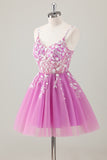 Cute A Line Blush Sequined Corset Homecoming Dress