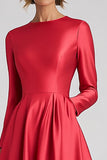 Chic Coral A Line long Sleeves Mother Of the Bride Dress