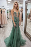 Agave Tulle Lace Sweetheart Sheath Prom Dress