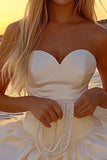 Sweetheart Bubble Cream Mini Dress