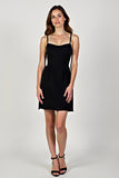 Spaghetti Straps Sheath Little Black Dress