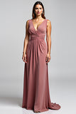 Desert Rose Sheath Ruched Formal Dress