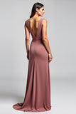 Desert Rose Sheath Ruched Formal Dress