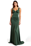 Green Sheath Long Formal Dress