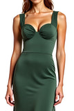 Green Sheath Long Formal Dress