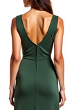 Green Sheath Long Formal Dress