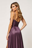 Purple Sweetheart A Line Cut Out Long Prom Dress