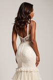 Lace Mermaid Light Champagne Prom Dress