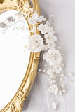 White Flowers Pearl Headband