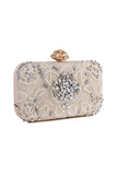 Champagne Rhinestone Pearl Party Handbag